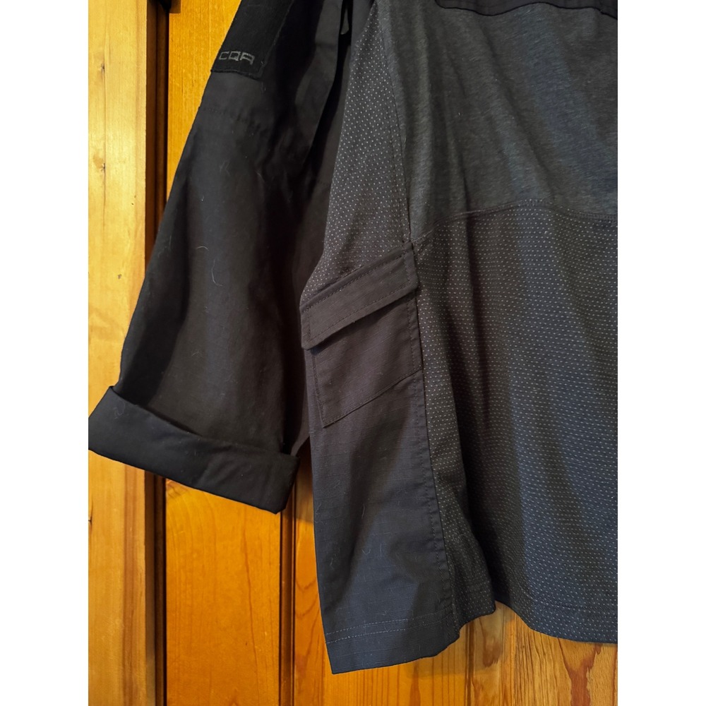 CQR Mens Tactical Combat Shirt Black Grey Quarter Zip Ripstop XL - Picture 4 of 8